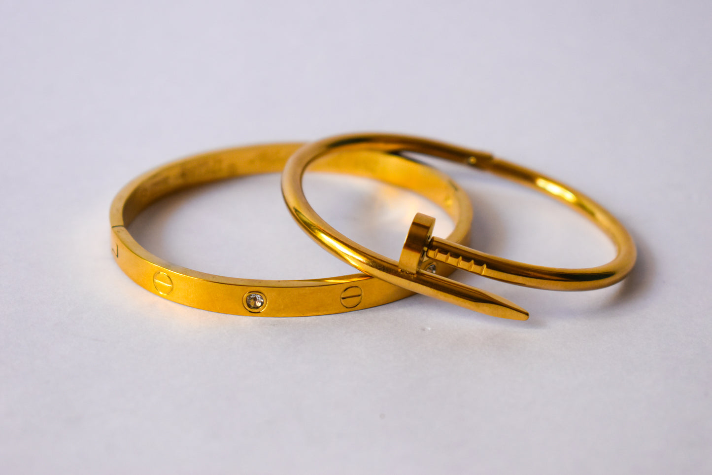 Gold-Plated Bracelet Set – Bold & Elegant