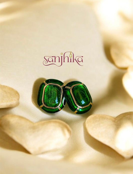 Timeless Green Statement Earrings